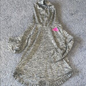 Adidas Gray and Pink Kids Climate Top